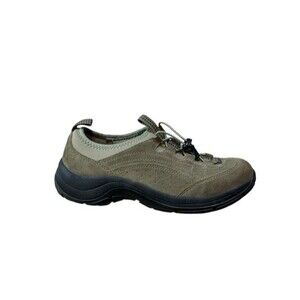 LL Bean Womens Size 8.5 Brown Suede Bungee Lace Moccasin Comfort Shoes Outdoors